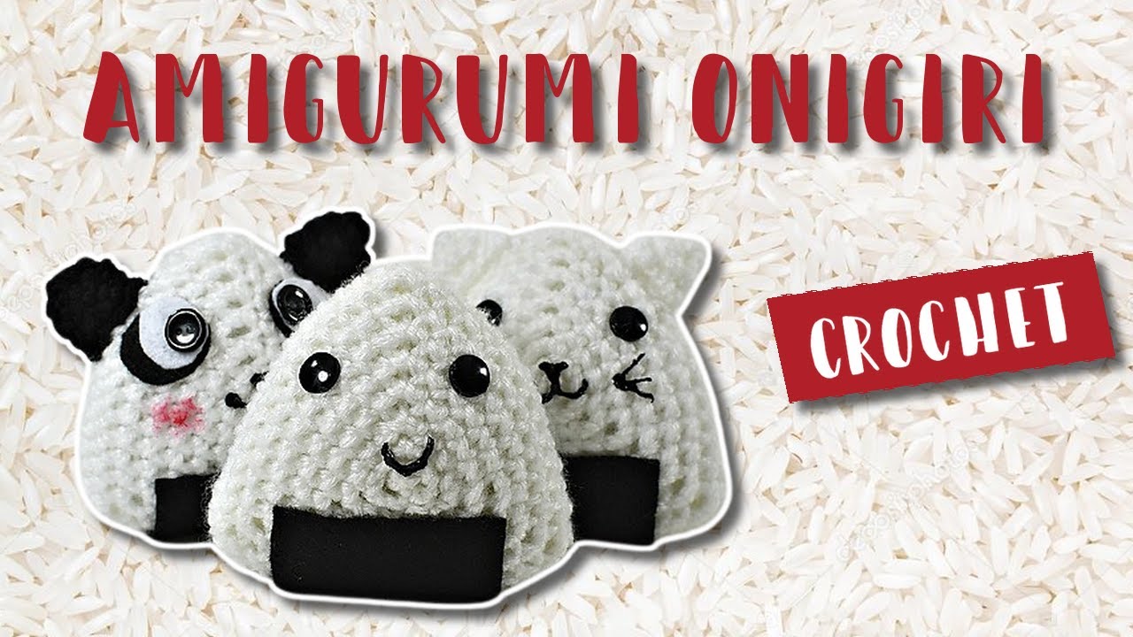 Amigurumi Onigiri Rice Ball Plushie Tutorial | Crochet With Me | Pattern PDF