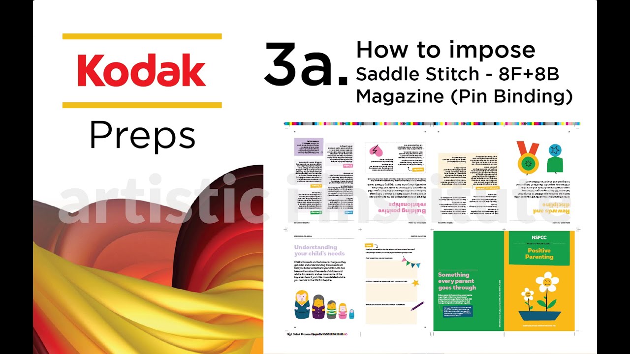 03a How to Impose Saddle Stitch - Magazine - Kodak Preps -  Urdu & Hindi | Ai
