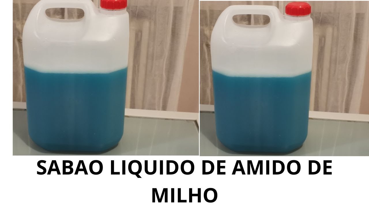 Sabao Liquido Caseiro de Amido de Milho e acido Sulfonico