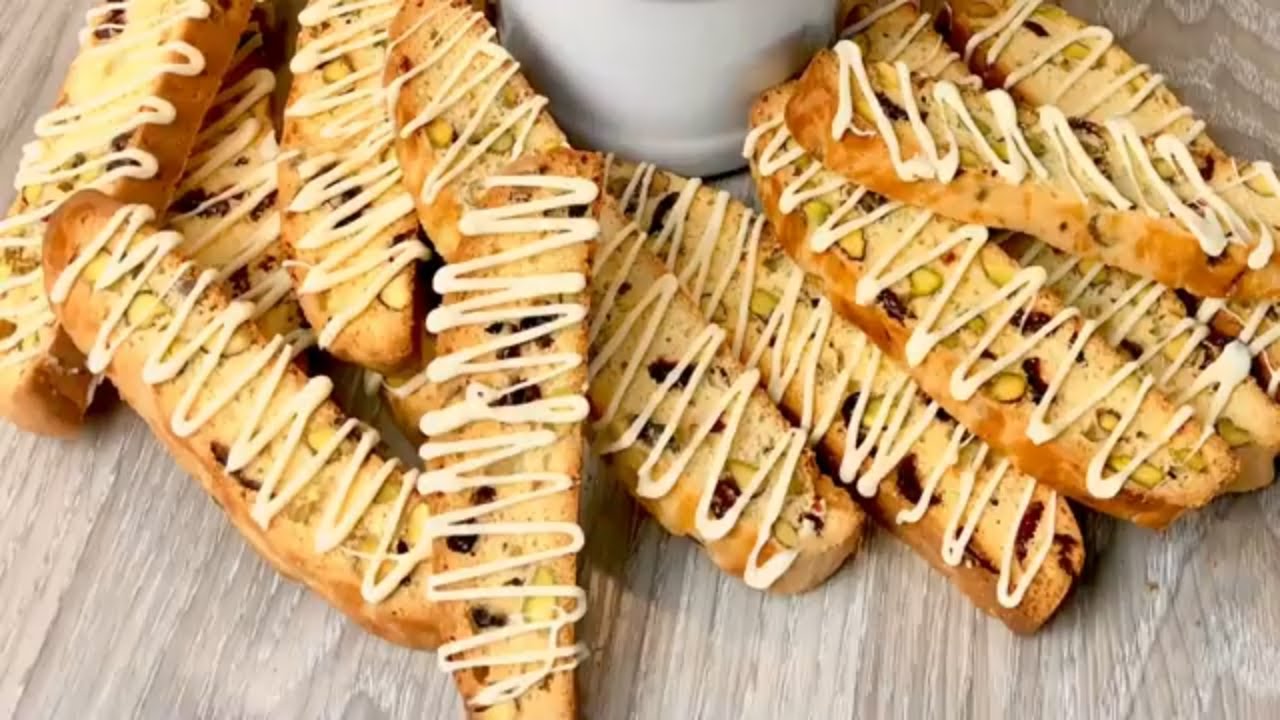 Most Flavourful Biscotti - Pistachio and Cranberry Biscotti - The Anjums Cookbook