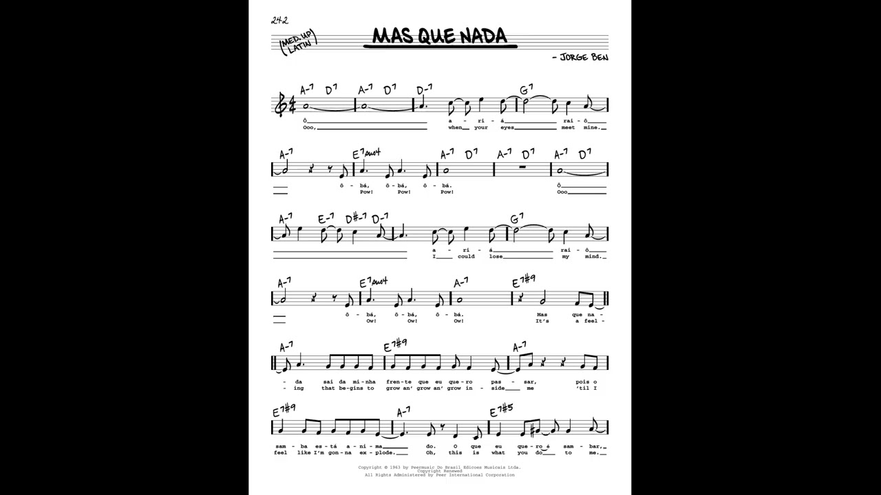 Mas que nada guitar