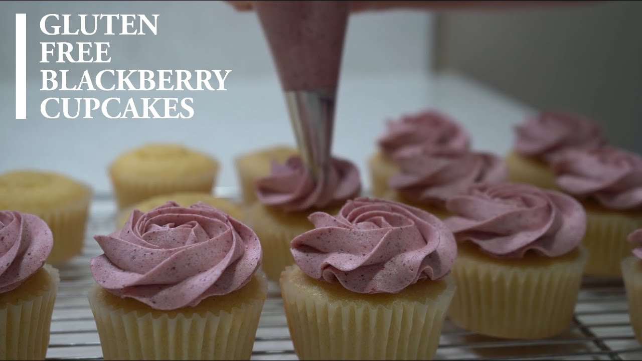 Gluten Free Black Berry Filled Cupcakes