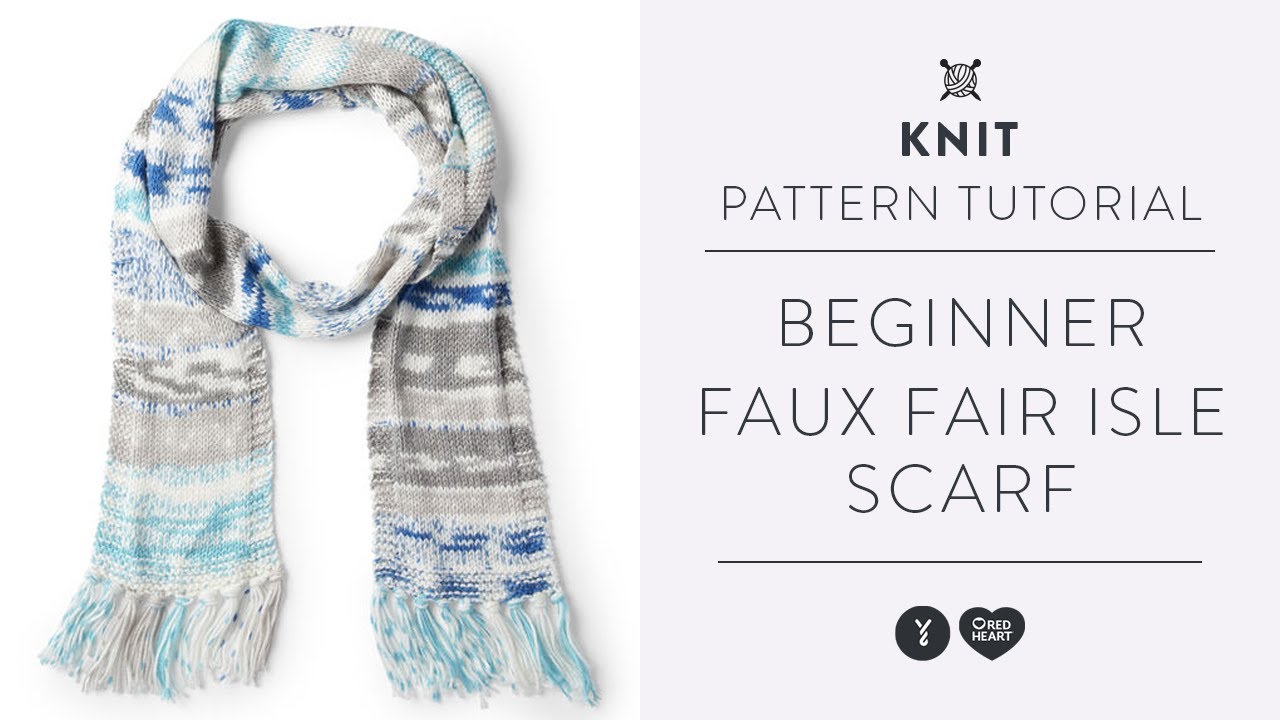 Easy Faux Fair Isle Scarf | Beginner Knitting Tutorial with Marly Bird