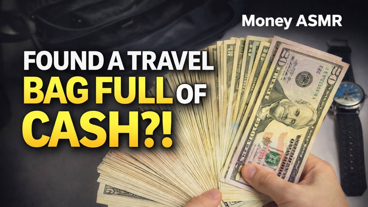 Found a Travel Bag Full of Cash | Money Counting ASMR