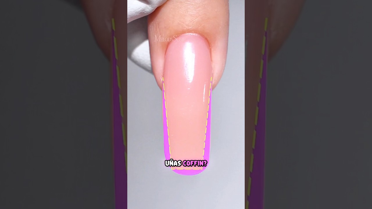C&oacute;mo dar forma u&ntilde;as coffin 💅🏻🌟 #nails #nailart #u&ntilde;astutorial #u&ntilde;ashermosas #u&ntilde;ascoffin