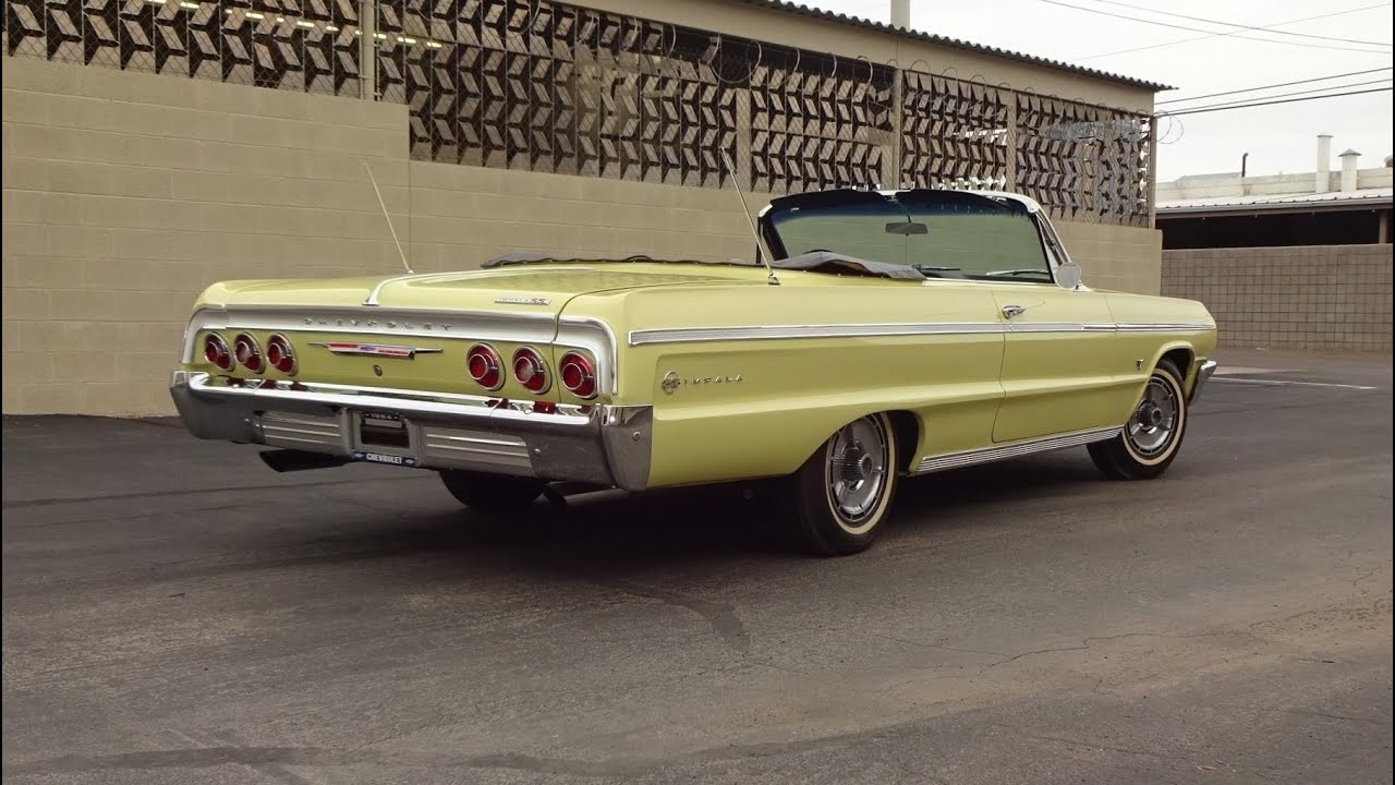 1964 Chevrolet Impala SS Convertible in Yellow & 327 Engine Sound on My Car Story with Lou Costabile