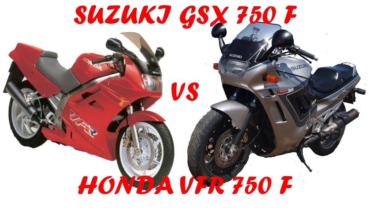 Comparativa entre Suzuki GSX 750F🏍 y  Honda VFR 750F🏍, ¿Cuál es mejor?🏆
