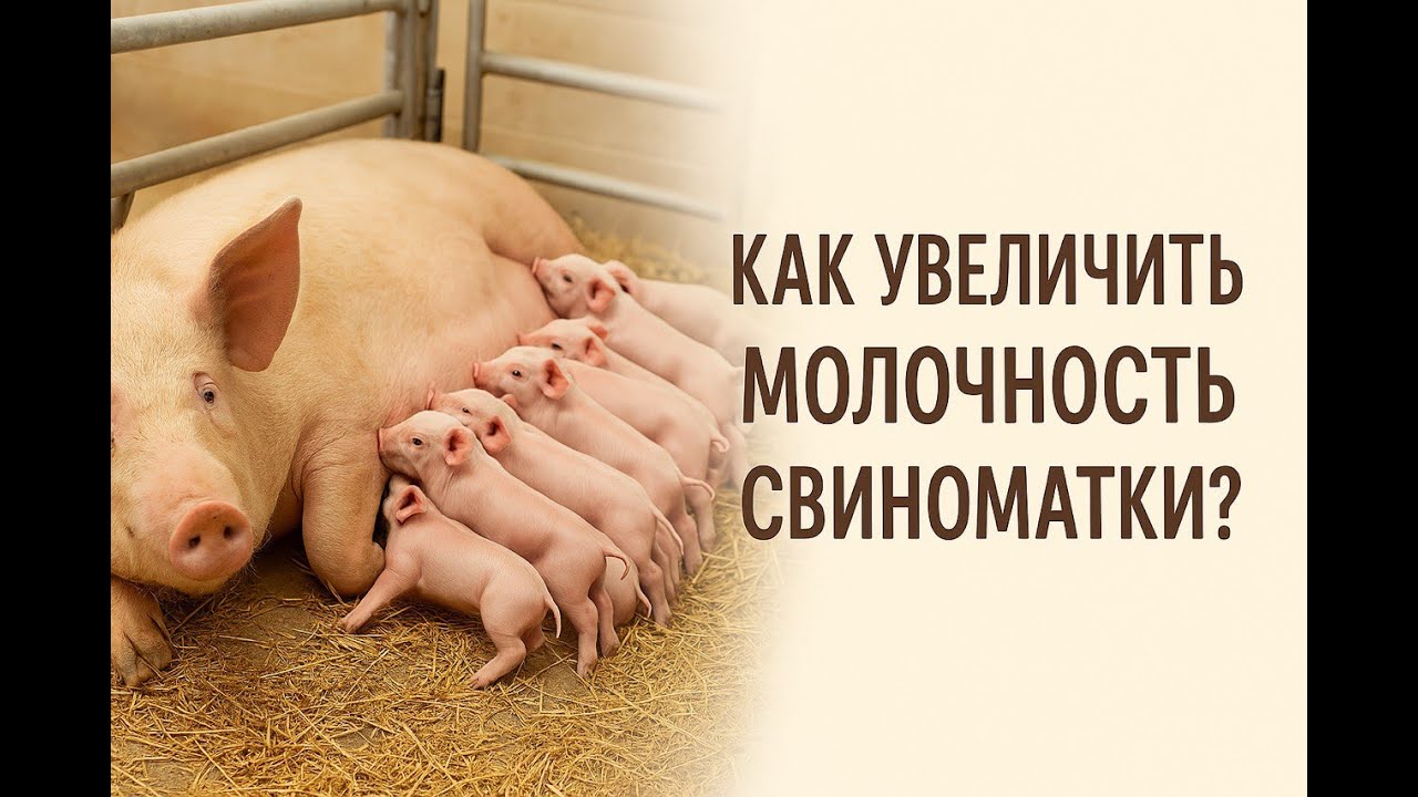 Как повысить молочность свиноматок, ведь молоко-залог здоровья поросят и основа прибыльного откорма