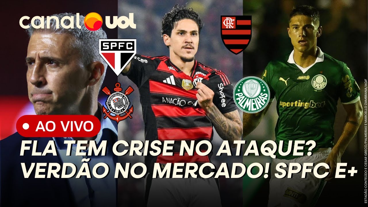 FLAMENGO EM CRISE? PALMEIRAS QUER NOVO VOLANTE! S&Atilde;O PAULO BATE MARTELO SOBRE CRESPO E + AO VIVO