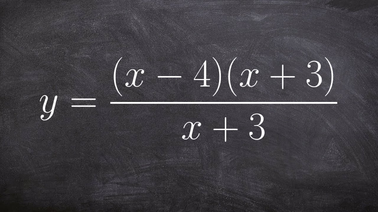 Given rational function find the vertical asymptote and hole