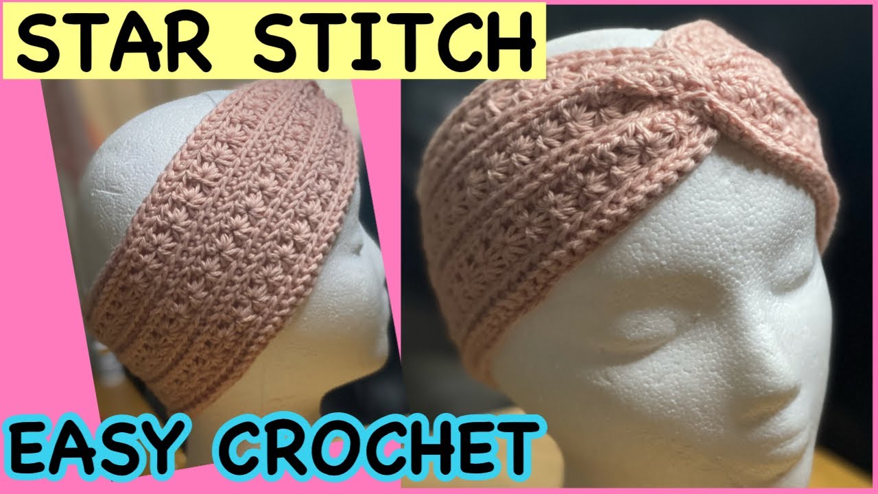 EASY CROCHET HEADBAND | EAR WARMER STAR STITCH | HOW TO CROCHET HEADBAND