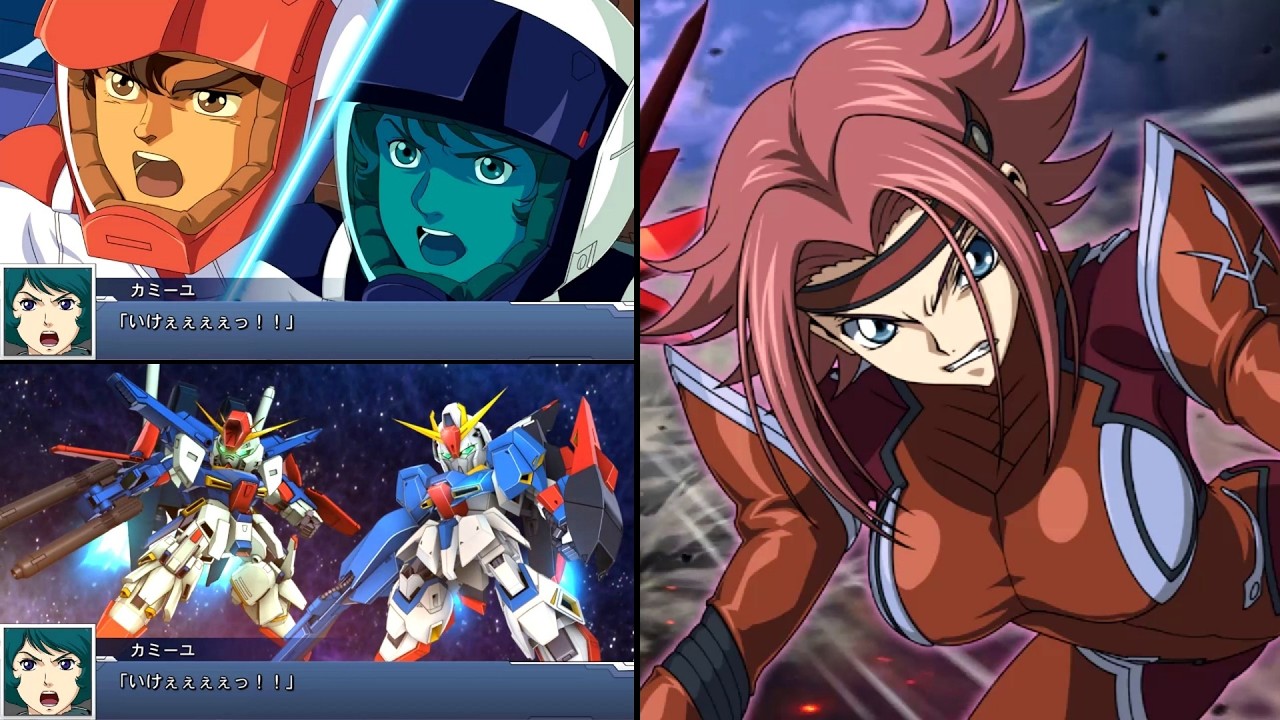 SRW DD: Zeta & ZZ Gundam Combination + Guren Event (Silent Voice BGM)[スパロボDD ゼータ Zガンダム 合体攻撃 紅蓮聖天八極式]