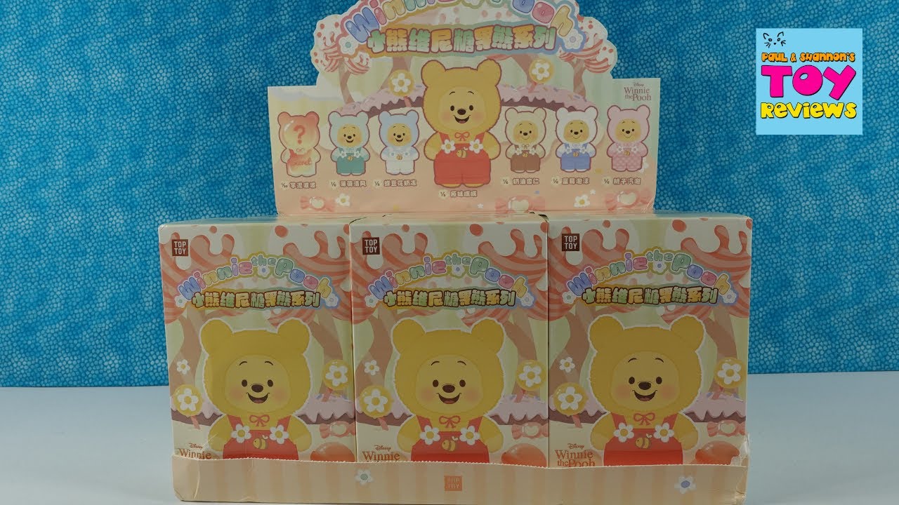 Winnie The Pooh Candy Bear Top Toy Blind Box Plush Keyring Figure Unboxing