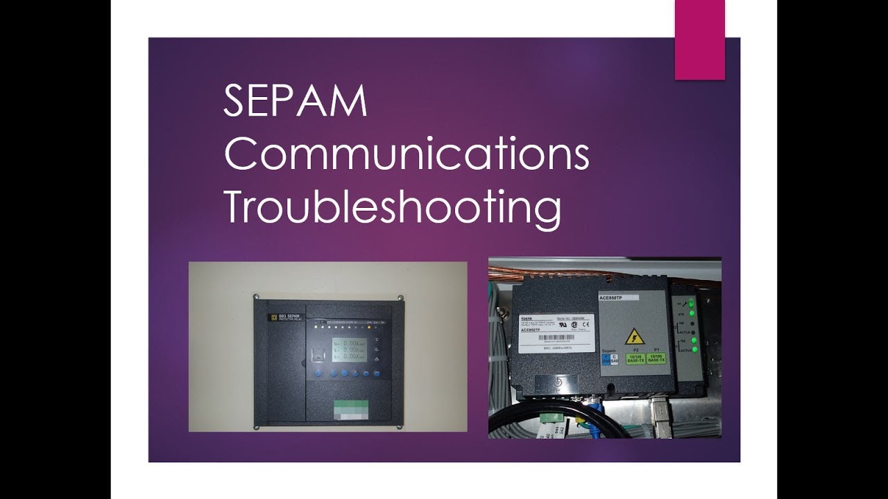 SEPAM Communications Troubleshooting