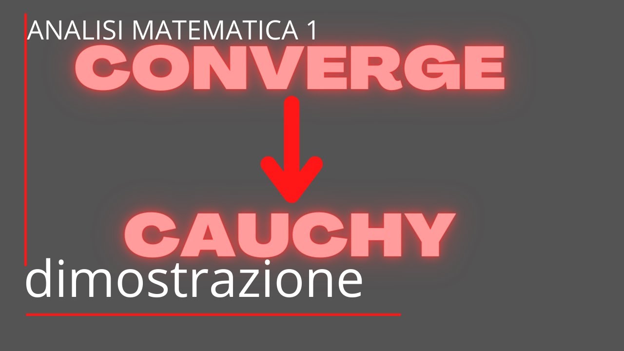 Se una successione converge allora è di Cauchy (Parte 1)- Criterio di convergenza di Cauchy