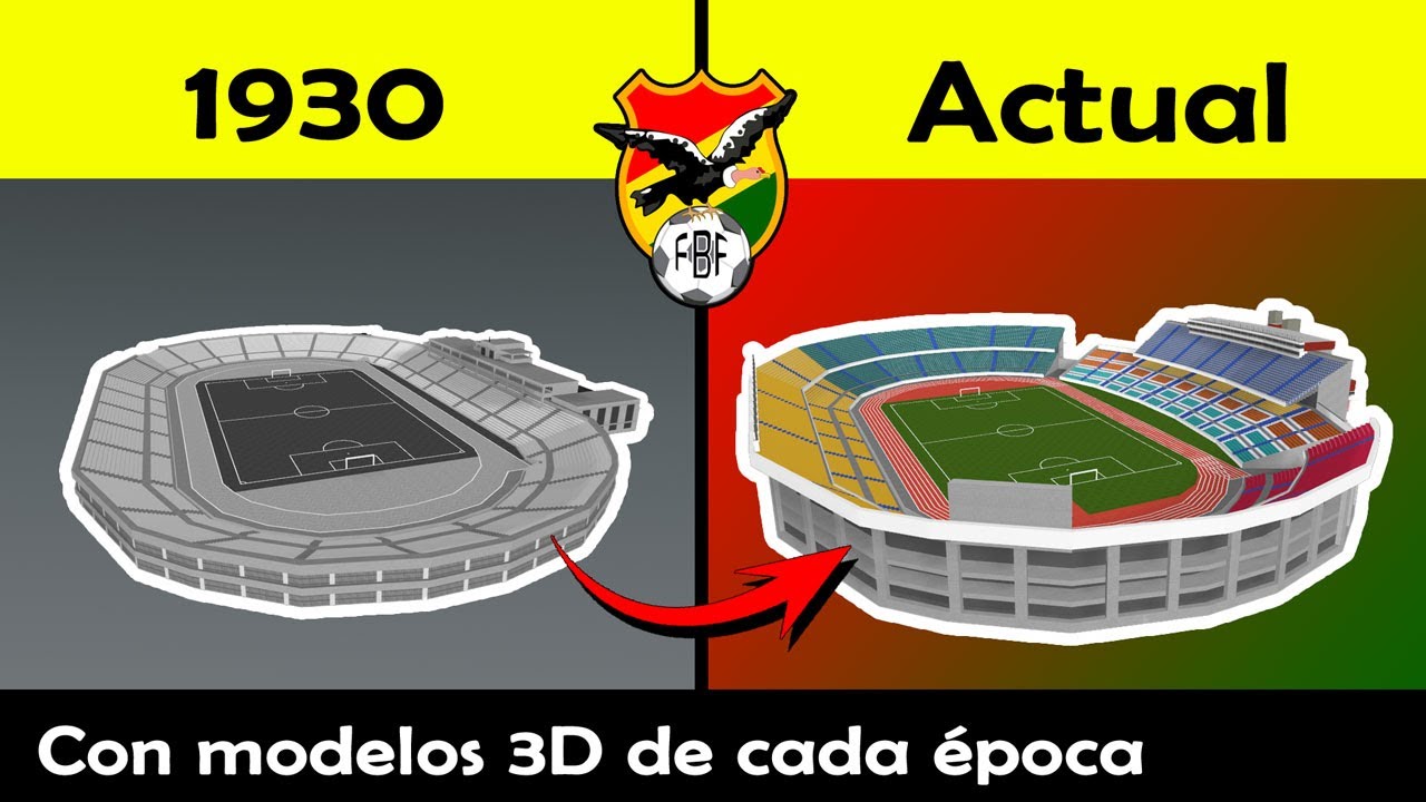 ⚽ Los cambios del Estadio Hernando Siles con modelos 3D de cada época