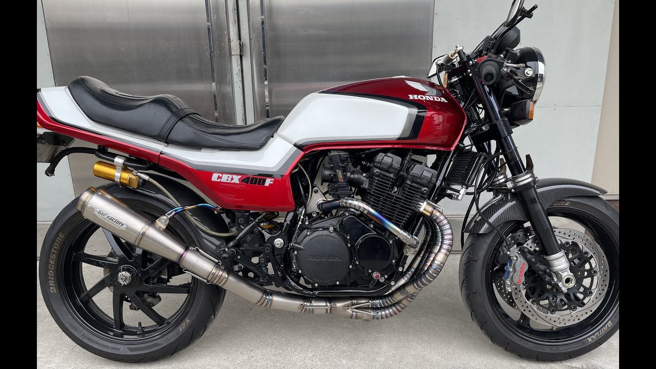 SSPファクトリー　CBX550F（740ccエンジン）チタンマフラーワンオフ