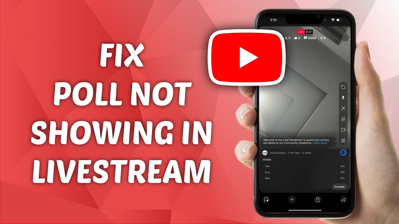 How to FIX Poll Not Showing in YouTube Live Stream