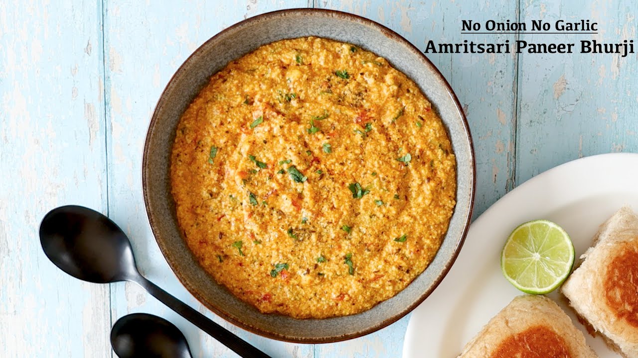 Amritsari Paneer Bhurji without Onion and Garlic / Amritsari Paneer Bhurji No Onion No Garlic