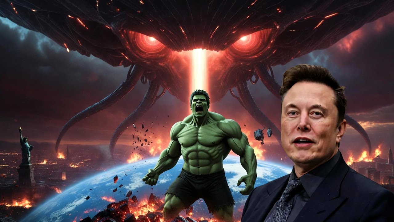 Alien Invasion Destroys Earth 🔥 | Hulk Fails to Save the Planet & Escapes to Mars with Elon Musk 🚀
