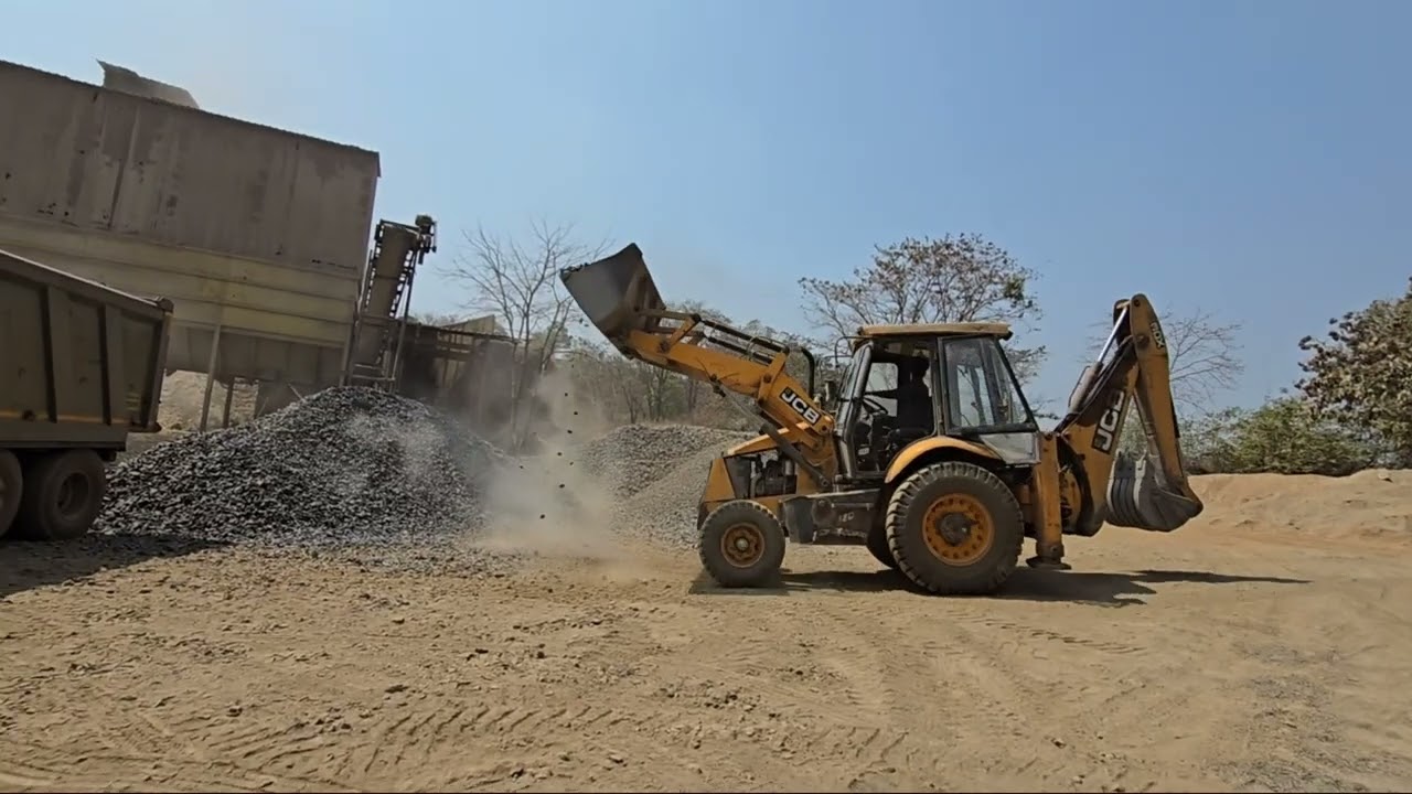 JCB se Dumper me Gitti Loading | Heavy Machine Working | JCB Loading Action #jcb #viralvideo 