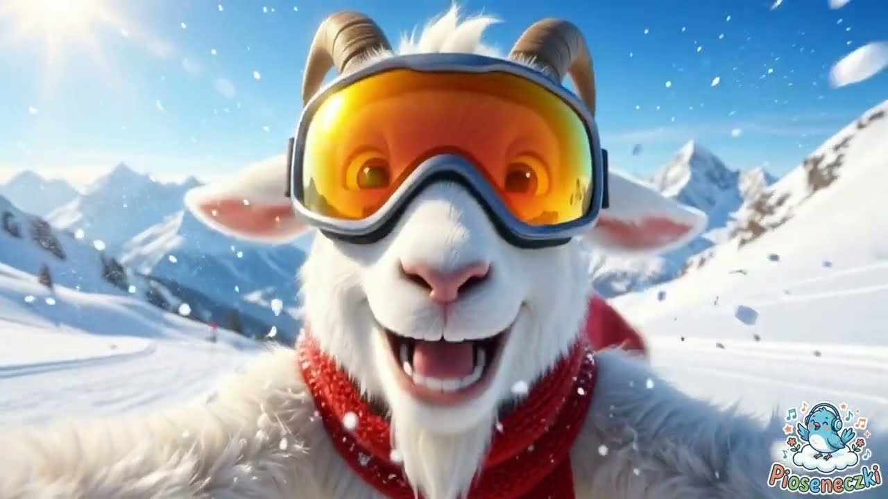Wielka G&oacute;rska Przygoda! 🏔️ Kozica Szusuje na Nartach | Zimowe Piosenki dla Dzieci | PIOSENECZKI