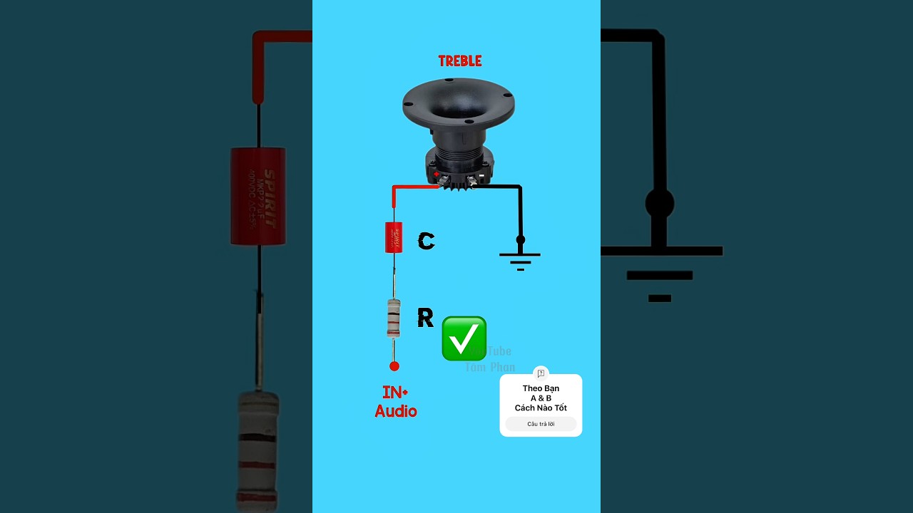 Điện Trở Đặt Trước Hay Sau Tụ Ph&acirc;n Tần Loa Treble? #electronic #diyaudio