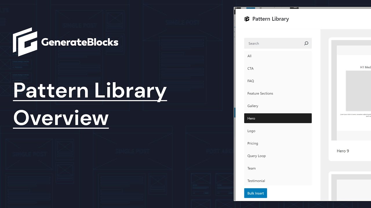Introduction to the Pattern Library in GenerateBlocks