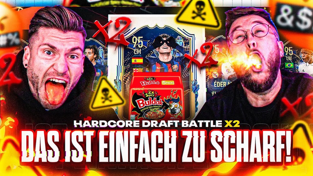 Wer muss SCHÄRFSTE NUDELN der WELT ESSEN (x2 + ANGEBRATEN) 🌶️🔥 TOTS Fut Draft Challenge FIFA 23