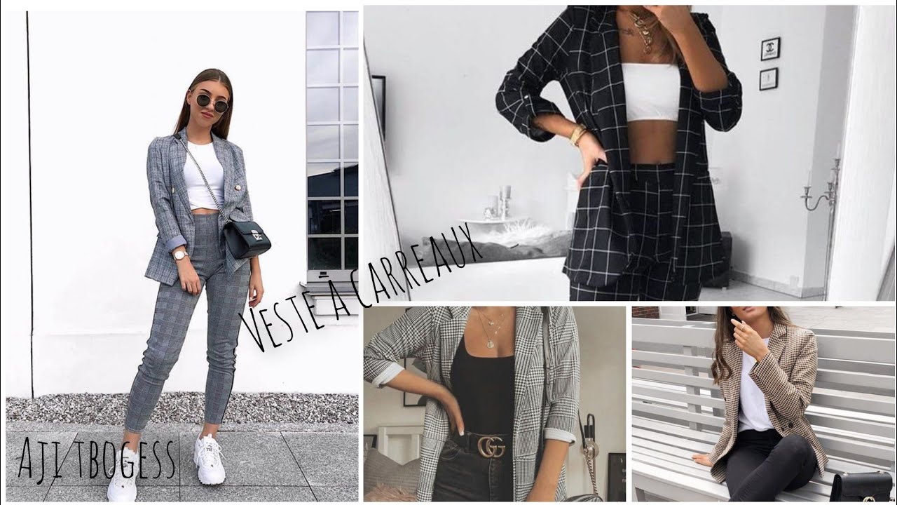 Veste à carreaux pour les femmes 👩🌹 tendance🔥 2021💯