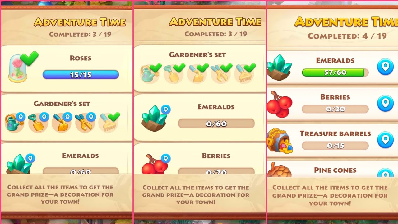 Township The Case of the Dark Hound Event Roses, Gardener's set and Emeralds collection completed