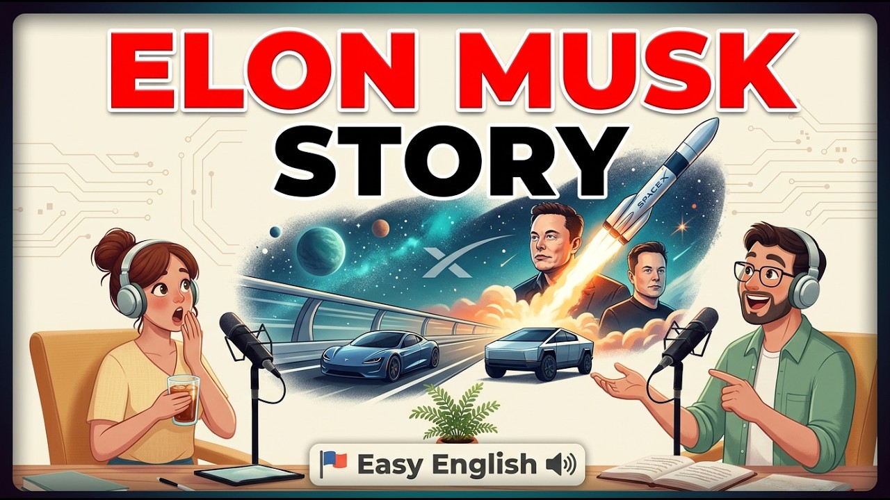 English Listening Practice (A2–B1) | Elon Musk Story | Improve Speaking with Easy English Podcast