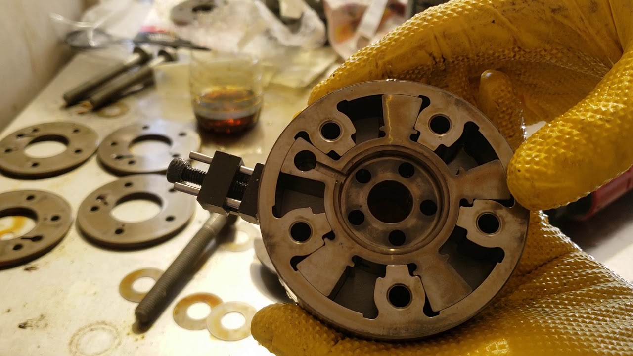 M156 Camshaft adjuster disassembled and 63everything repair plates installed