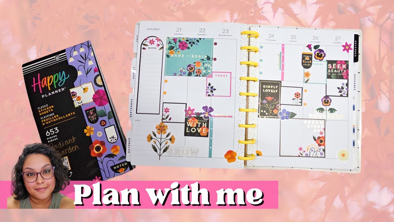Plan with Me | Week of October 21st | Radiant Garden Sticker Book
