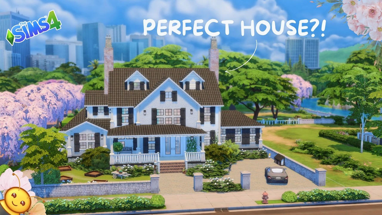 I Built the PERFECT Suburban Dream Home! | The Sims 4 Speed Build | No CC