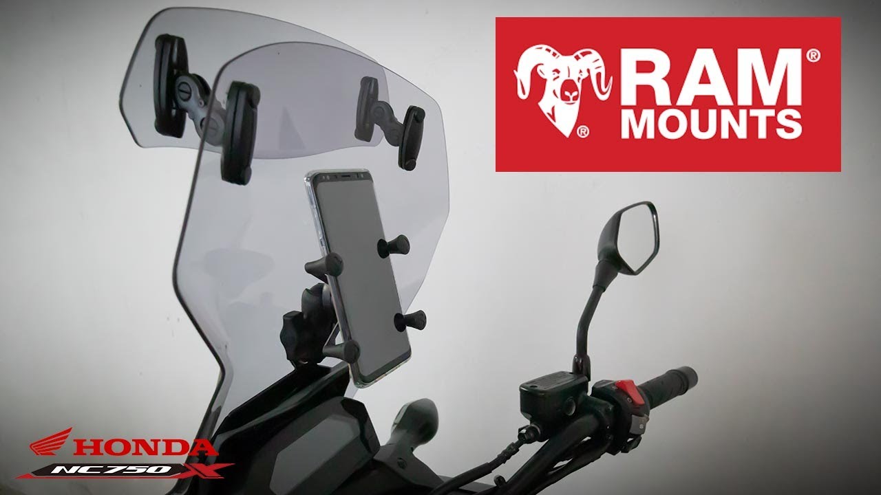 Dashboard RAM mount installation on Honda NC750X