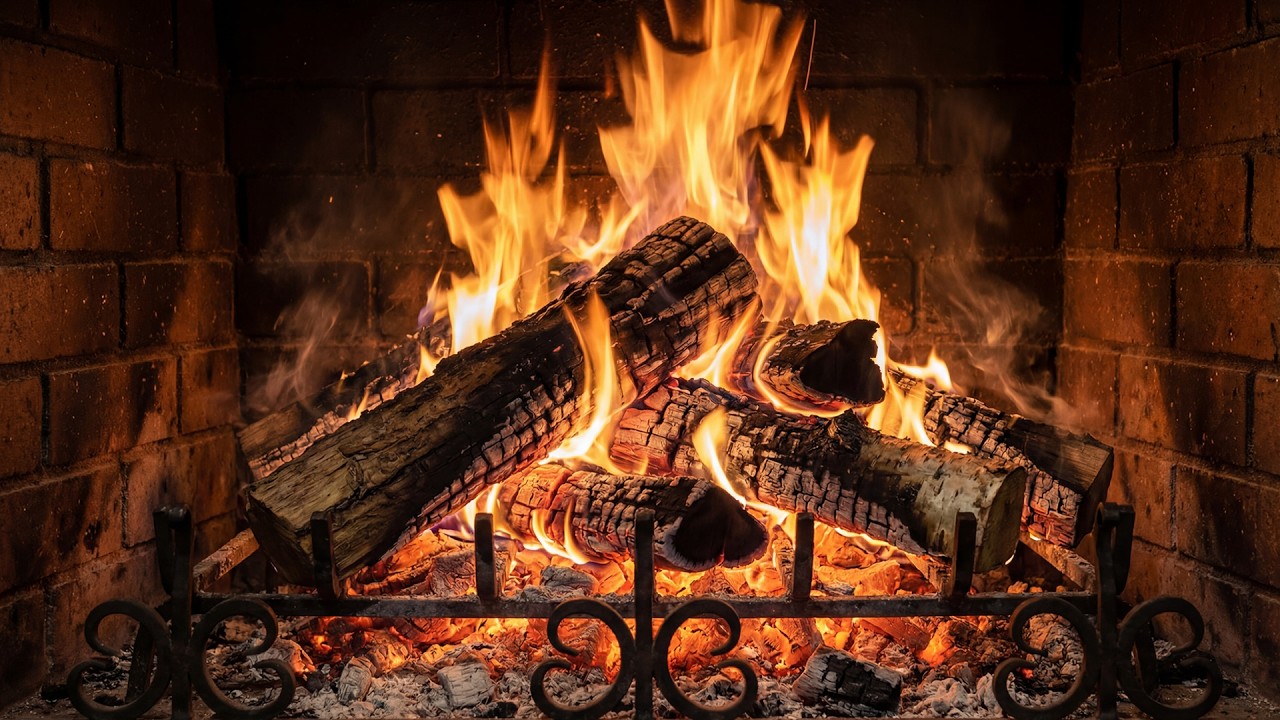 🔥 Fireplace Classic 4K. Cozy Fire with Crackling Fireplace Sounds. Fireplace 4K UHD