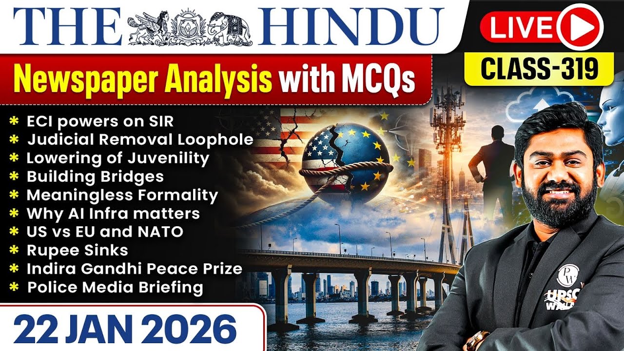 The Hindu Analysis - 22nd January | The Hindu Newspaper Today with MCQs | Aasim Sir