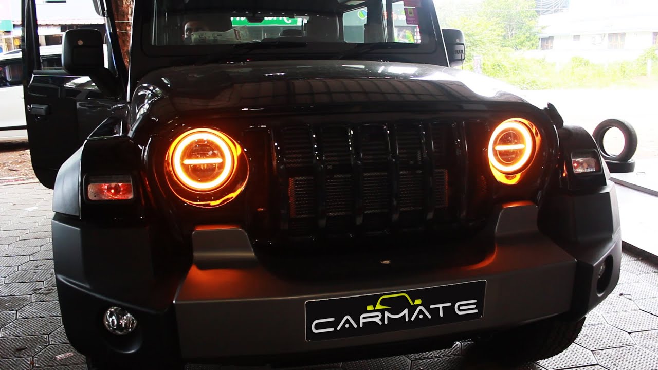 Mahindhra Thar 2021 Grill & Headlight | മഹിന്ദ്ര താർ 2021 മോഡിഫിക്കേഷൻ | Carmate