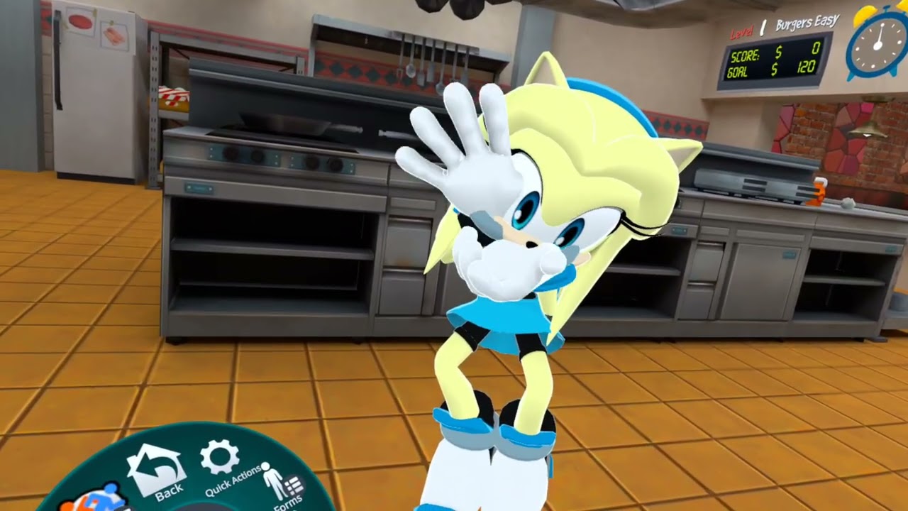Sonic teaches maria how to cook
