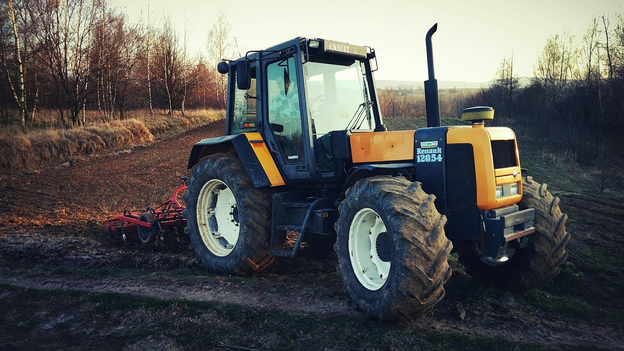Agregatowanie/ Wiosna/ 2018/ Renault 120.54 + agregat uprawowy