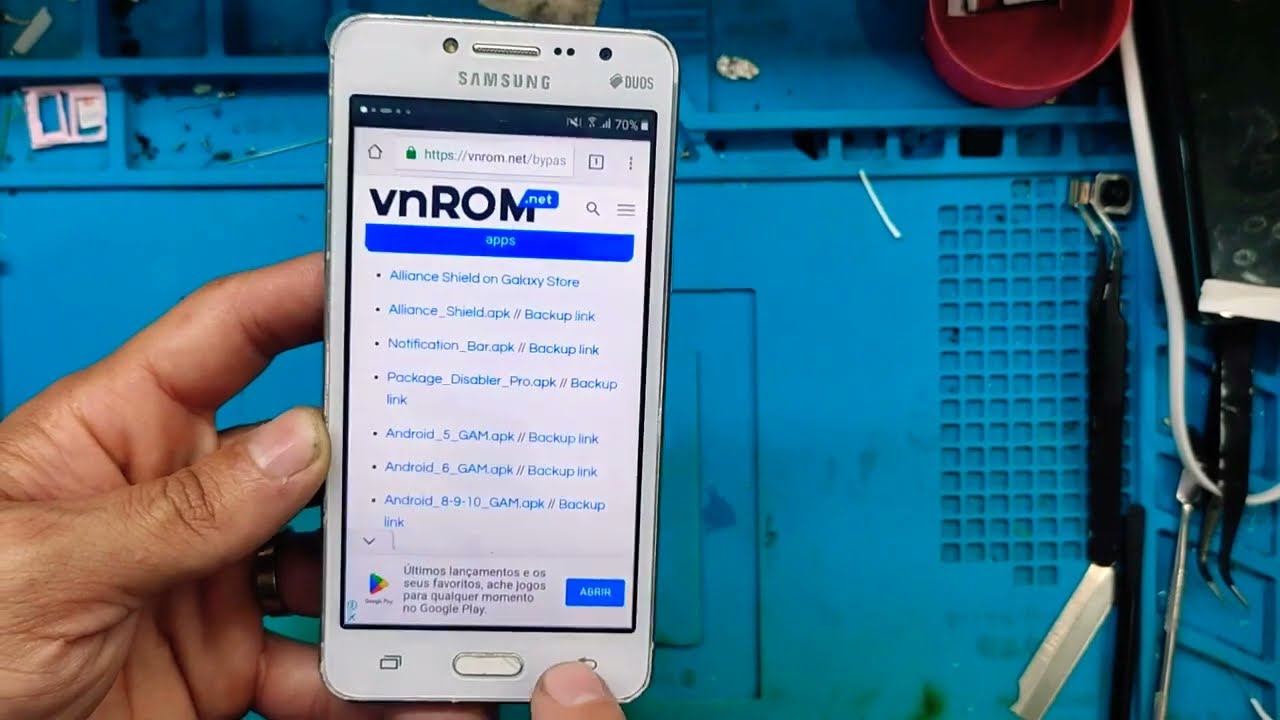 Como remover conta Google Samsung Galaxy  ( J2 prime ) modelo. G532