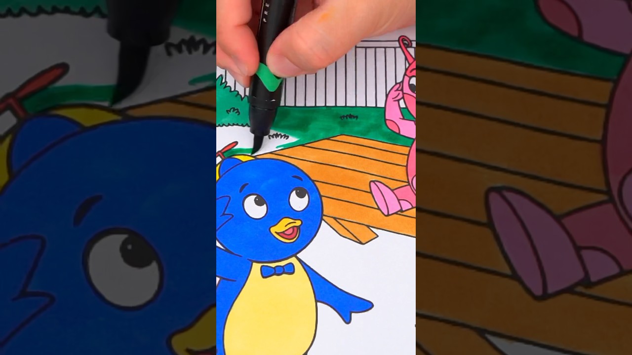 Coloring The Backyardigans 🏡 #coloring #drawing #art #thebackyardigans