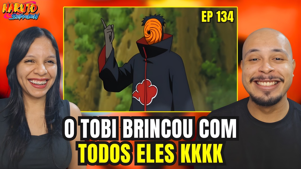 O Tobi brinca demais kkkkkk | React NARUTO SHIPPUDEN Episódio 134