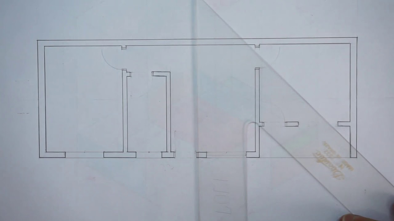 Como desenhar uma planta baixa - PASSO 05 - Desenho de portas e janelas - PARTE 1