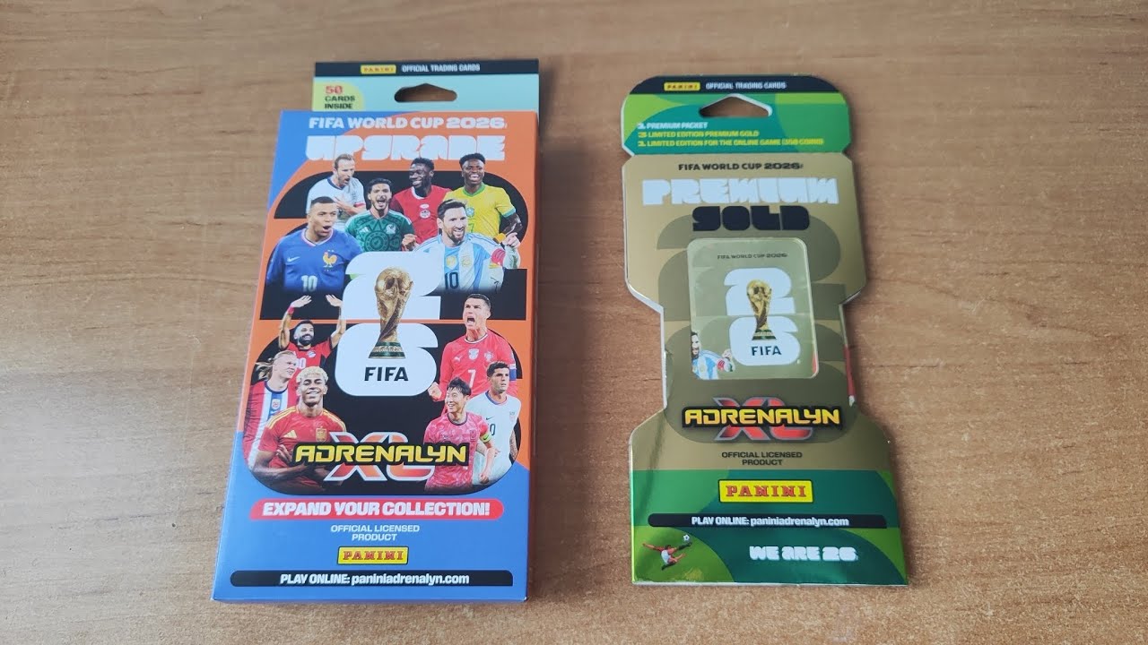 I OPEN THE UPGRADE PACK AND PREMIUM GOLD PACK FROM THE WORLD CUP 26 SERIES FROM PANINI
