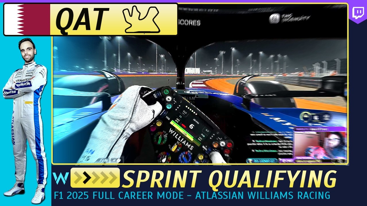 F1 25 QATAR GP - Sprint Qualifying- Driver Career Mode | Atlassian Williams Racing FW47