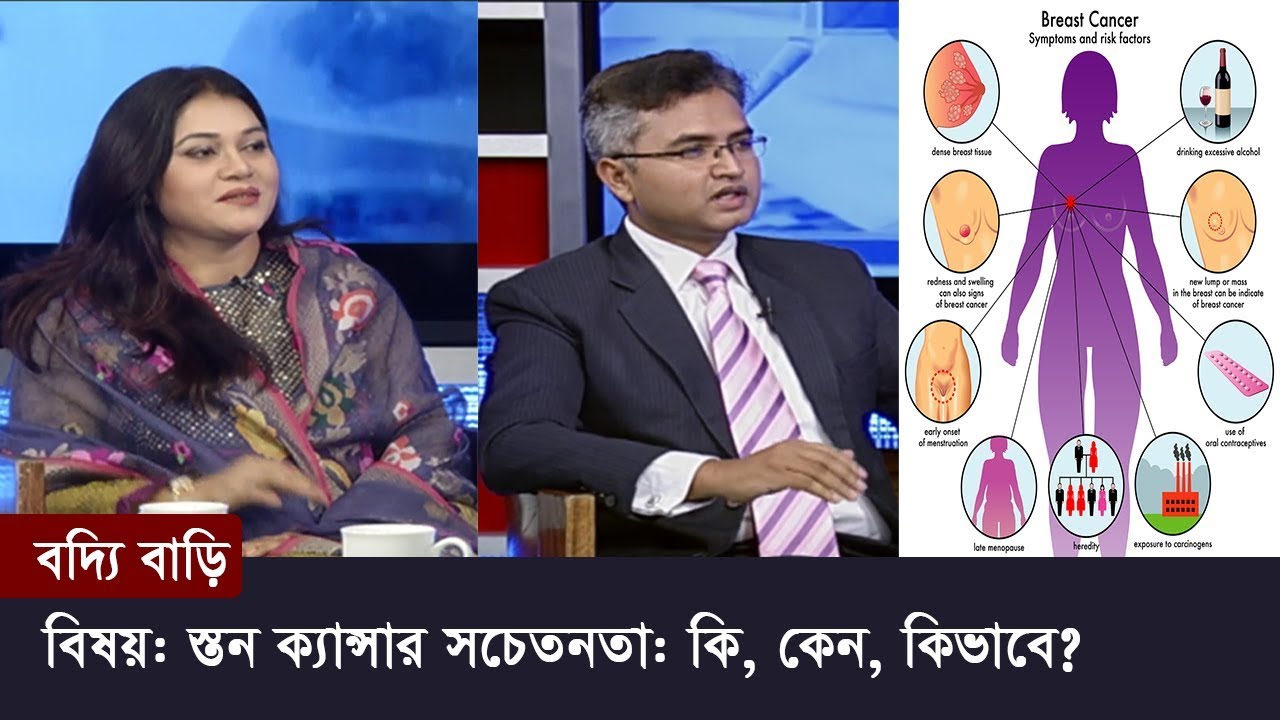 বদ্যি বাড়ি | বিষয়: স্তন ক্যান্সার সচেতনতা: কি, কেন, কিভাবে? | Breast cancer | Symptoms & causes