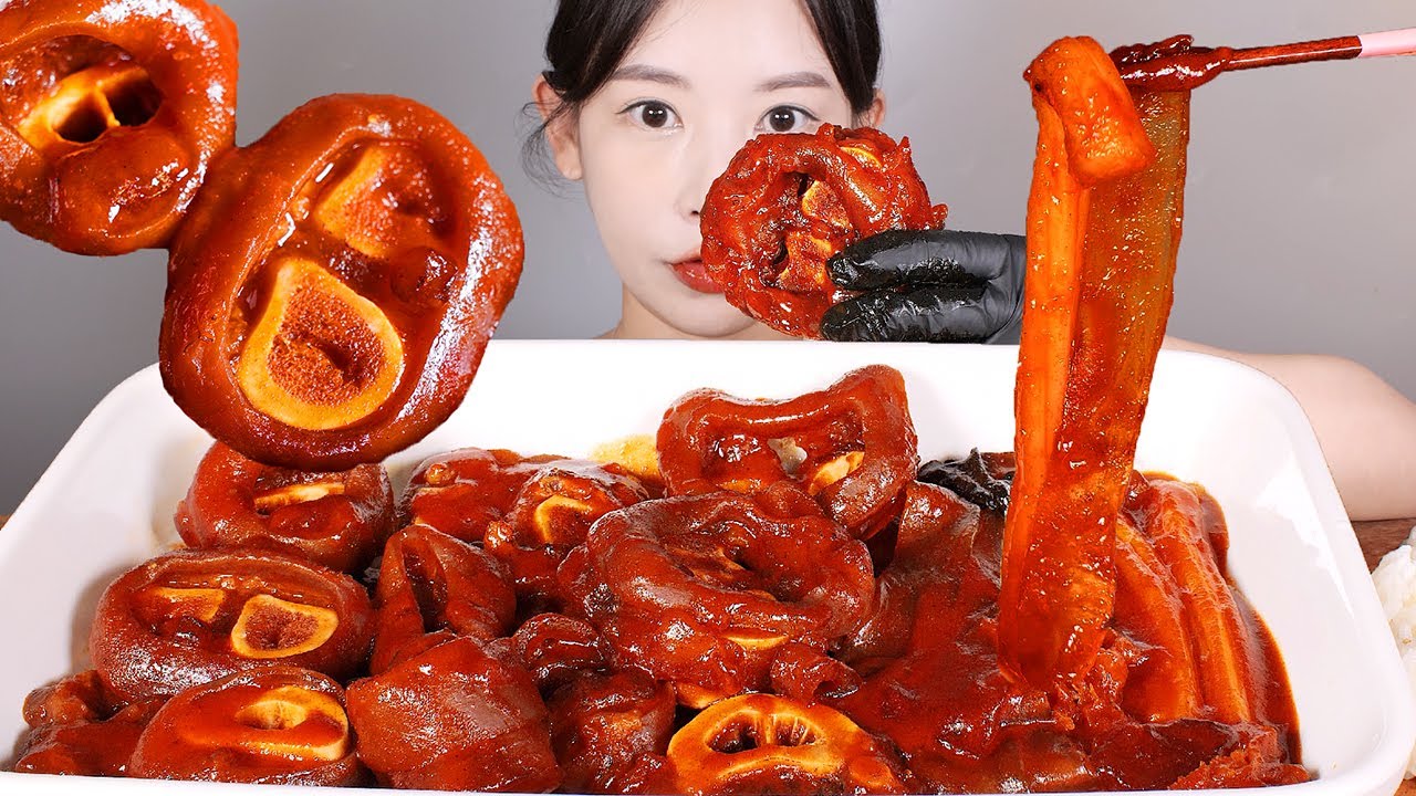Горячая жареновая говядина 🐮🦶🔥 [eating show] mukbang korean food