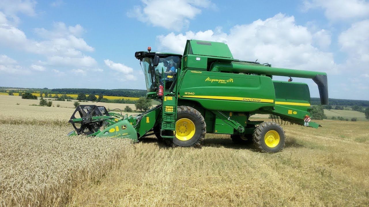 John Deere W540 HillMaster Wheat Harvest 2013 Жътва с.Баячево